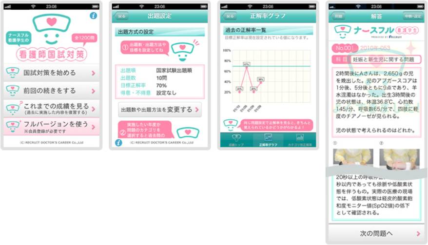 『ナースフル看護学生』が提供する、国家試験対策アプリ